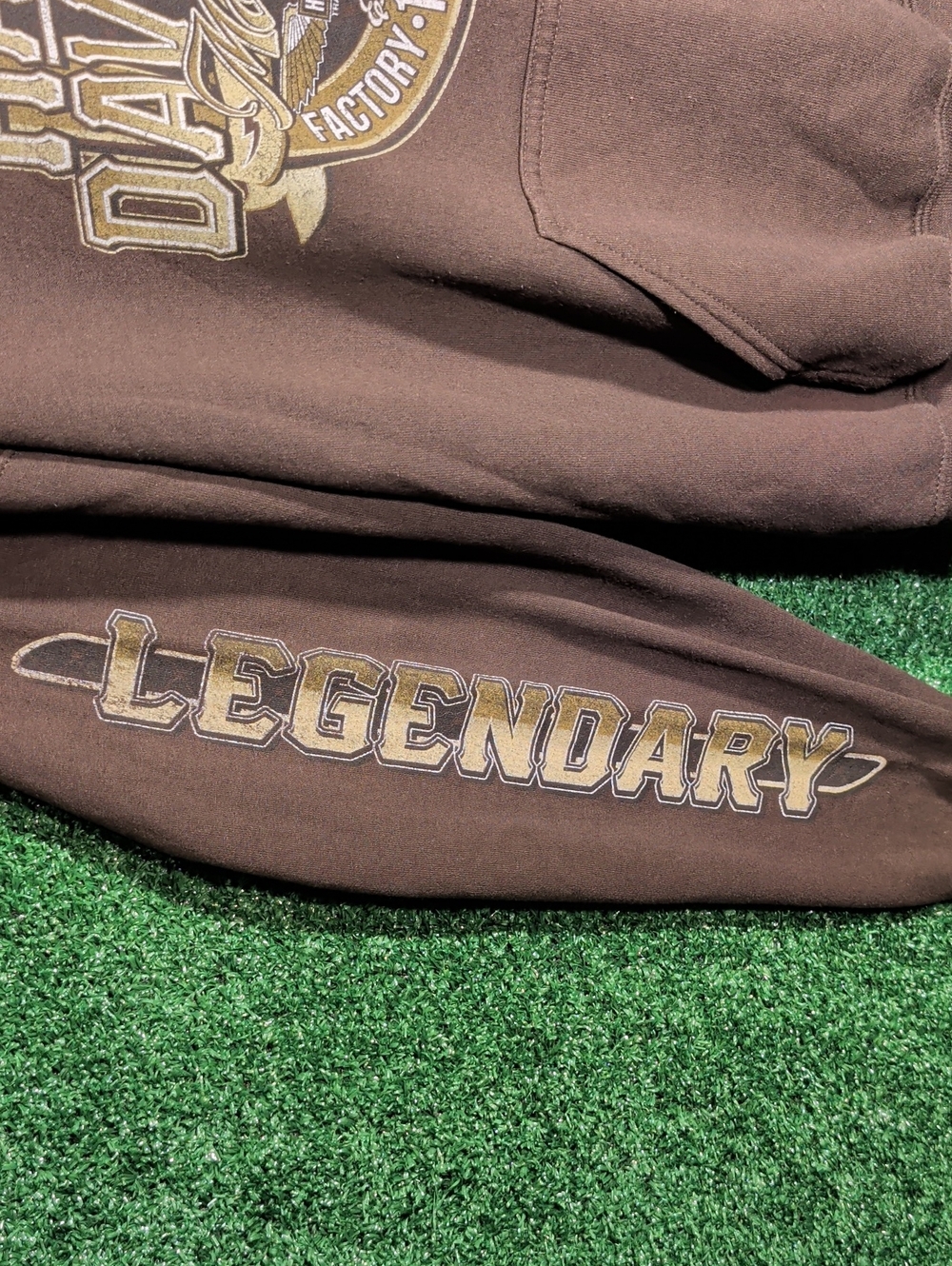 Harley-Davidson Brown Pullover Hoodie Size Large - Picture 4 of 9